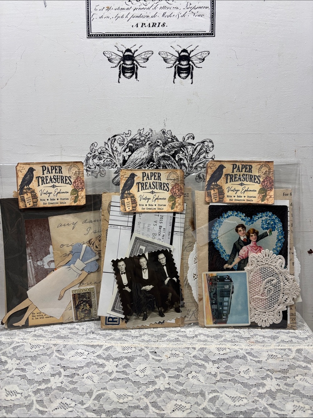 Vintage Ephemera Pack - Brown 3 Packs circa 1940-70